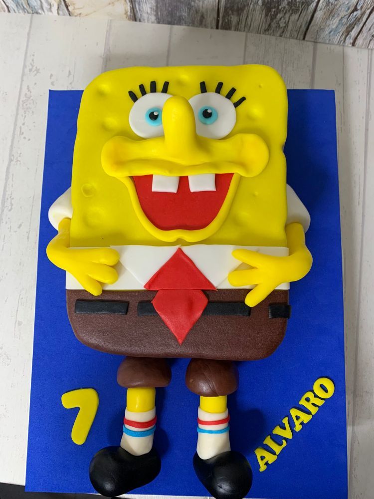 Tarta fondant Bob Esponja Madrid