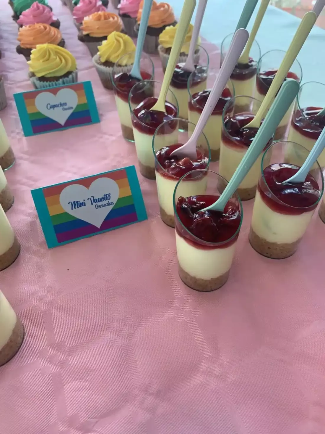 Cupcakes temática arcoiris para disfrutar el día del orgullo en Madrid