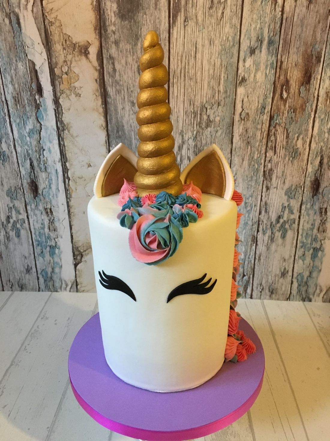 Tarta de unicornio y doble altura