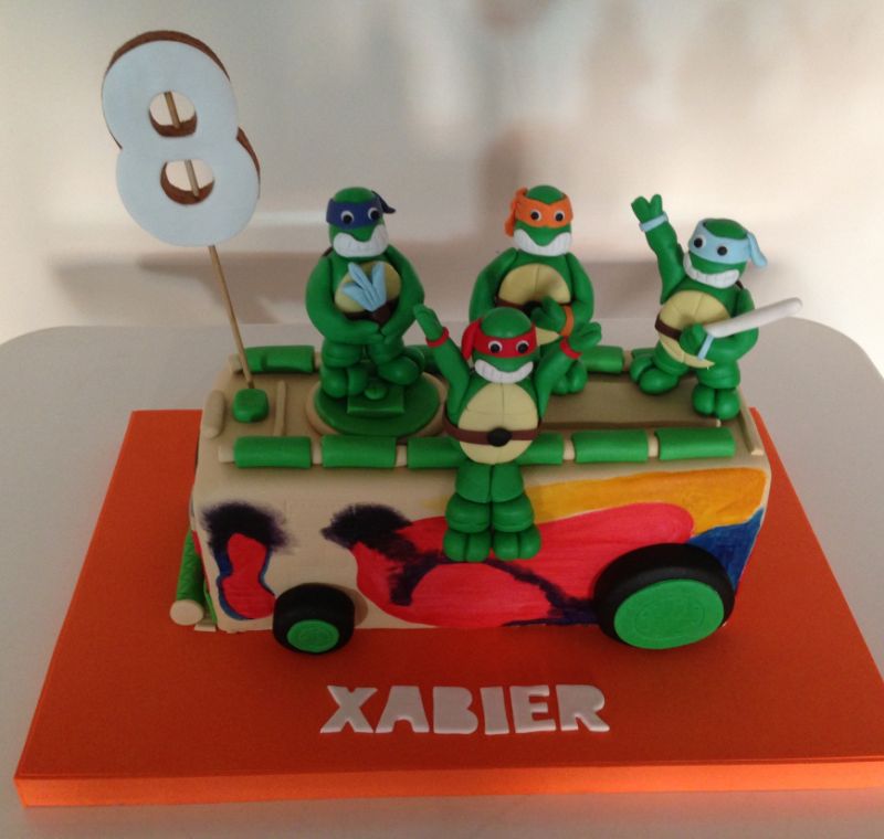 Tarta de tortugas Ninja