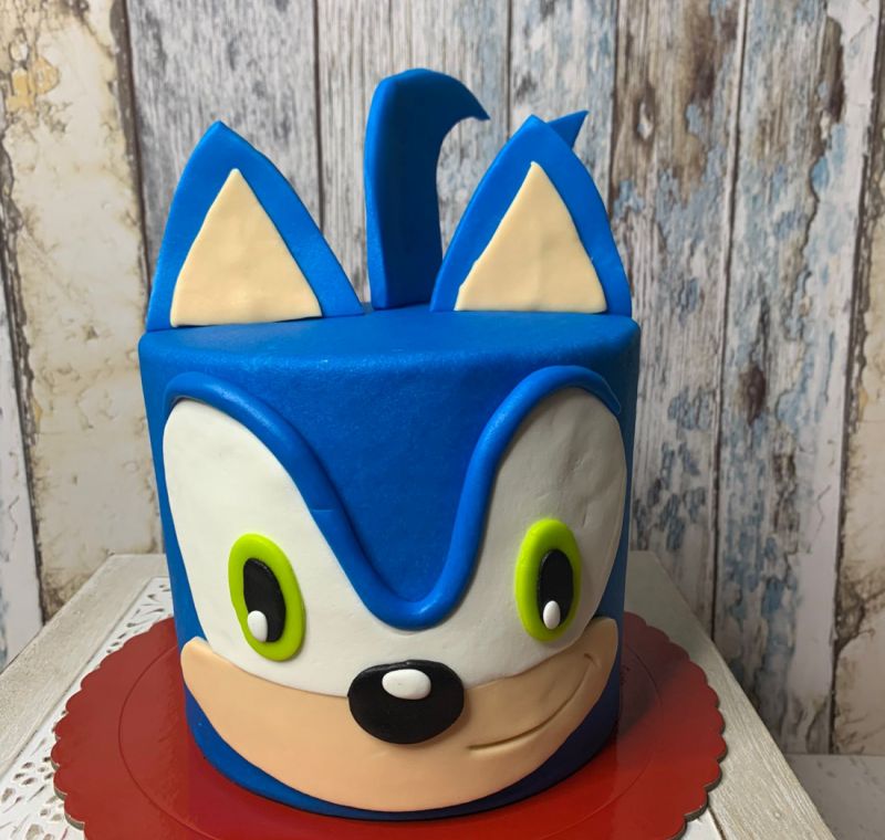 Tarta de Sonic en Madrid