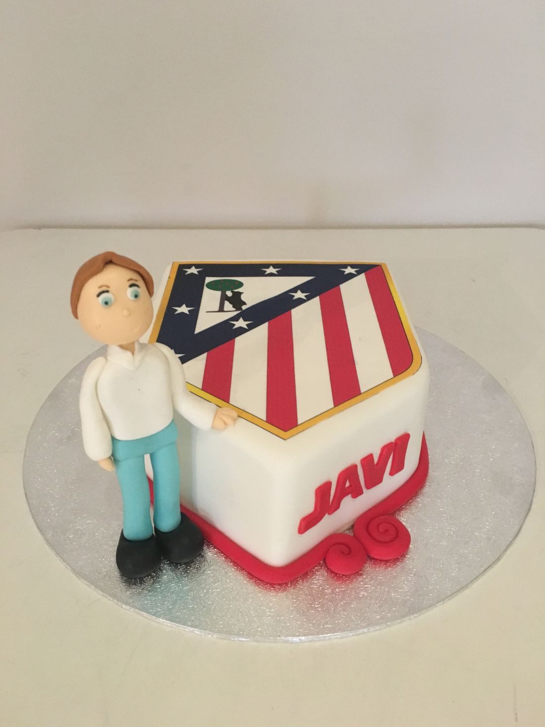 Tarta fondant Atlético