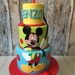 Tartas fondant de Mickey 3 pisos