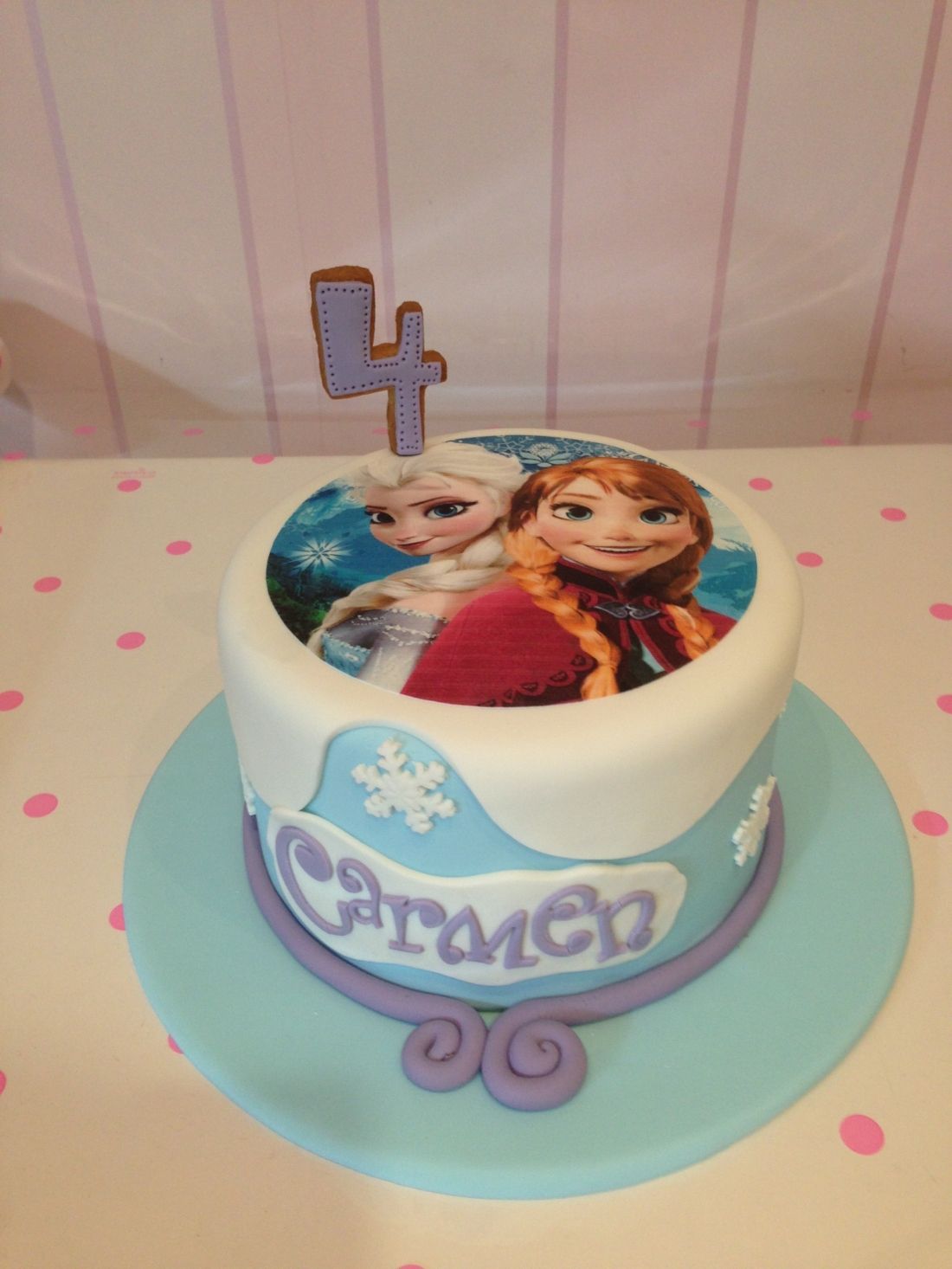 Tarta papel comestible Frozen