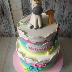 Tarta de unicornio en 3D