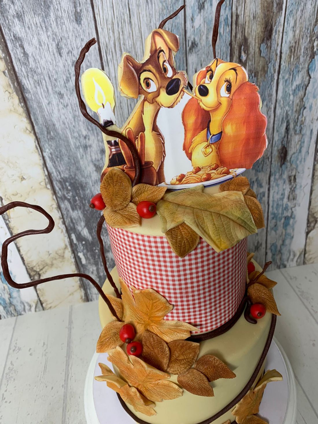 Tarta dama vagabundo frente