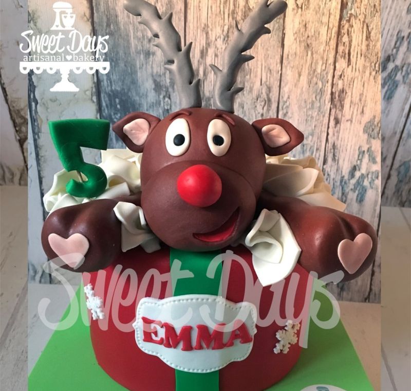 Tarta de cumpleaños de Navidad