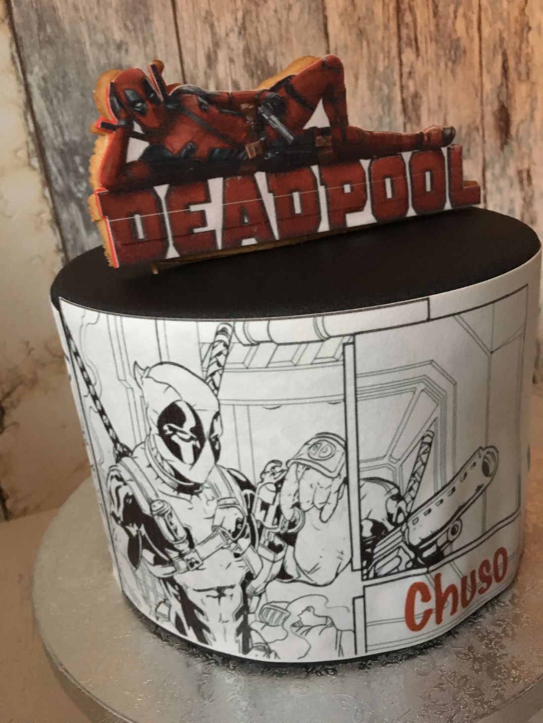 Tarta del comic Deadpool