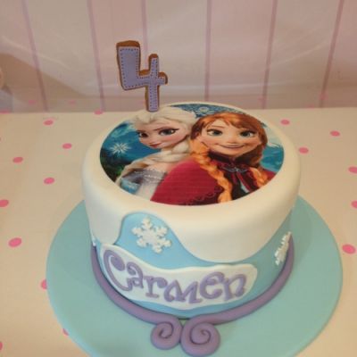 Tarta papel comestible Frozen