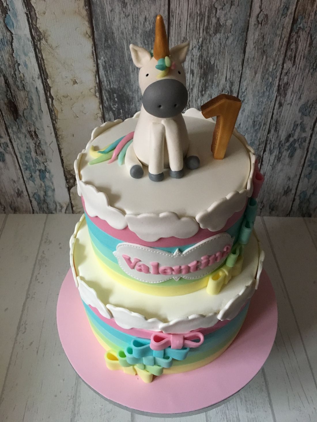 Tarta Unicornio fondant - Colmenar Viejo