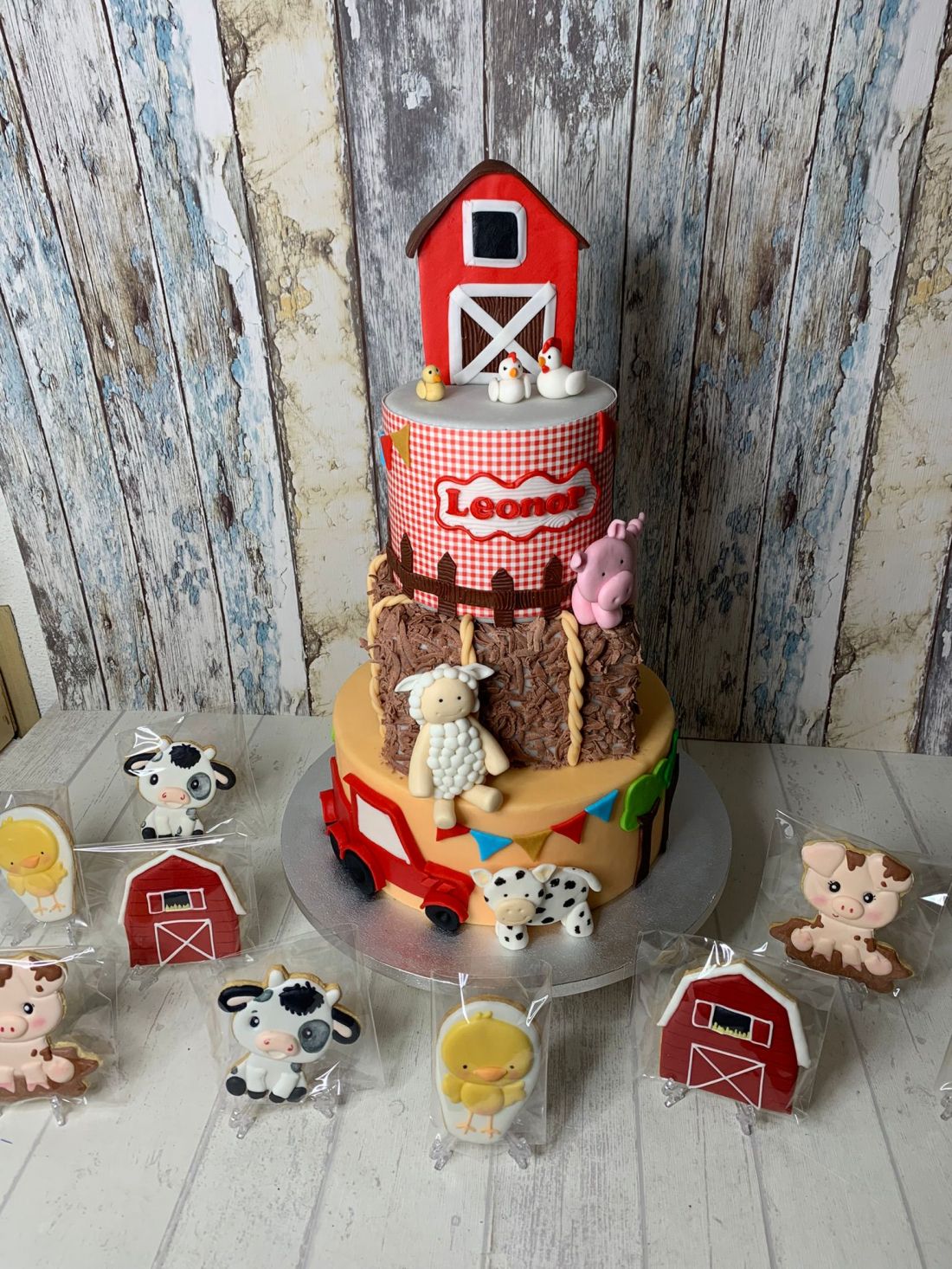 Tarta granja animales